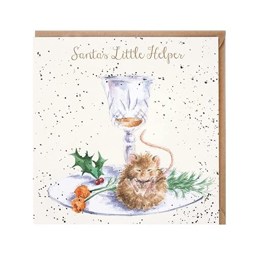 Wrendale Designs Weihnachtskarte, Motiv "Santa's Little Helper" Maus von Wrendale Designs