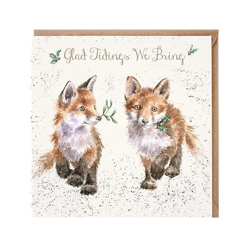 Wrendale Designs Weihnachtskarte mit Aufschrift "Glad Tidings We Bring" von Wrendale Designs