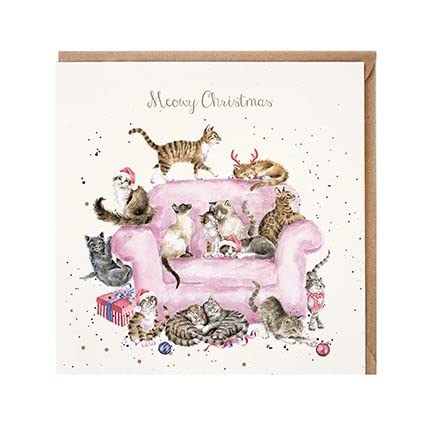 Wrendale Designs Weihnachtskarte mit Aufschrift "Meowy Christmas" von Wrendale Designs