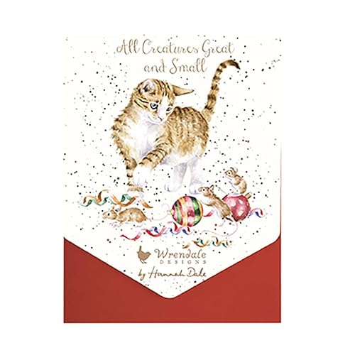 Wrendale Designs Weihnachtskarten, 8 Stück, All Creatures Great and Small Cat Karten-Set von Wrendale Designs