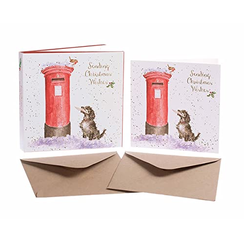 Wrendale Designs Weihnachtskartenbox Christmas Wishes Hund Design von Wrendale Designs