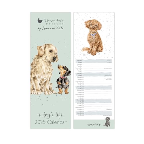 Wrendale Designs by Hannah Dale „A Dog's Life“ Slim-Kalender 2025 von Wrendale Designs