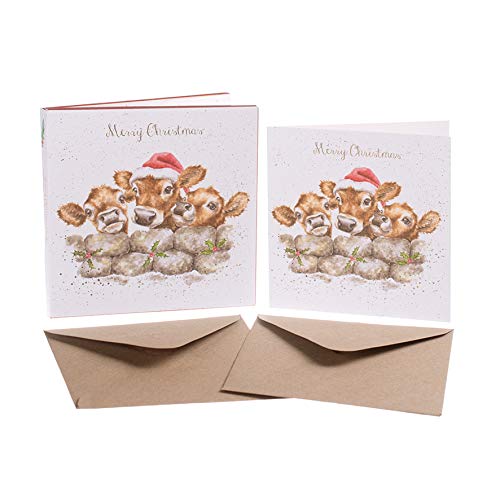 Wrendale Designs by Hannah Dale - „Christmas Calves“ - Weihnachtskarten-Schachtelset - 8 Stück von Wrendale Designs
