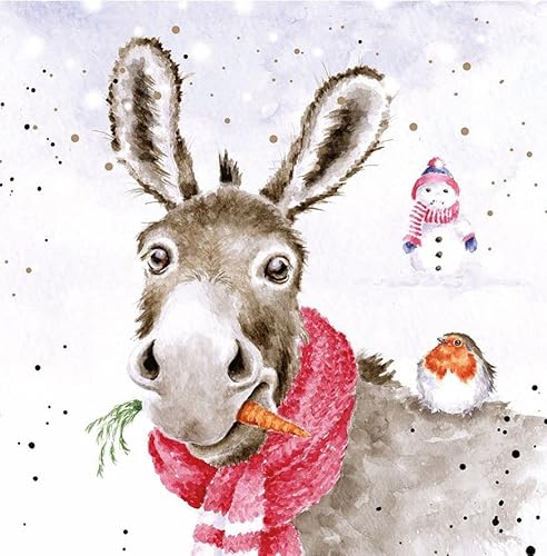 Wrendale Designs by Hannah Dale - „Muletide Greetings“ - Weihnachtskarten-Schachtelset - 8 Stück von Wrendale Designs
