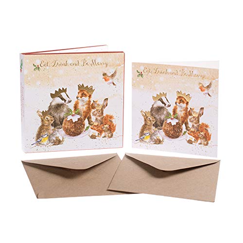 Wrendale Designs by Hannah Dale - „The Christmas Party“ - Weihnachtskarten-Schachtelset - 8 Stück von Wrendale Designs