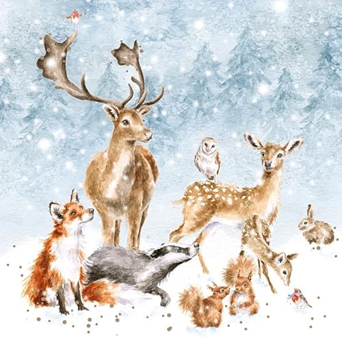 Wrendale Designs by Hannah Dale - „Winter Wonderland“ - Weihnachtskarten-Schachtelset - 8 Stück von Wrendale Designs