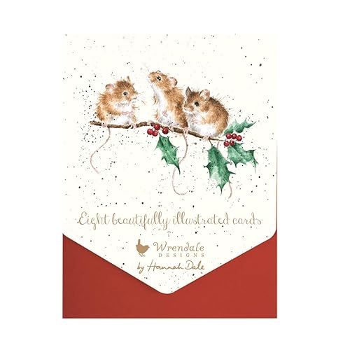 Wrendale Designs by Hannah Dale - Wintermäuse – Weihnachts-Notizkarten-Set – 8 Stück von Wrendale Designs