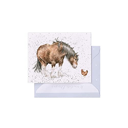 Wrendale - GE087 - Grußkarte, Doppelkarte mit Umschlag, Mini Karte, Nur für dich, Pferd, Farmyard Friends, 7,5cm x 9cm von Wrendale Designs