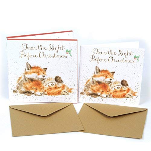 Wrendale Designs by Hannah Dale - The Night Before Christmas – Weihnachtskarten-Set – 8 Stück von Wrendale