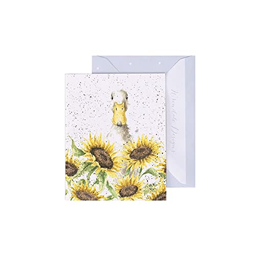 Wrendale - GE031 - Grußkarte, Doppelkarte mit Umschlag, Mini Karte, Gans, Sunshine, 7,5cm x 9cm von Wrendale