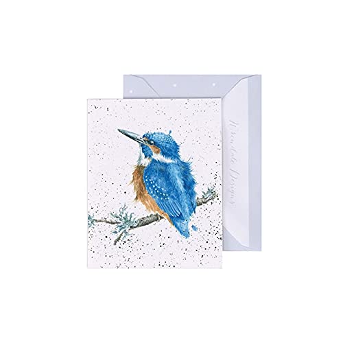 Wrendale - GE051 - Grußkarte, Doppelkarte mit Umschlag, Mini Karte, Nur für Dich, Eisvogel, King of the River, 7,5cm x 9cm von Wrendale