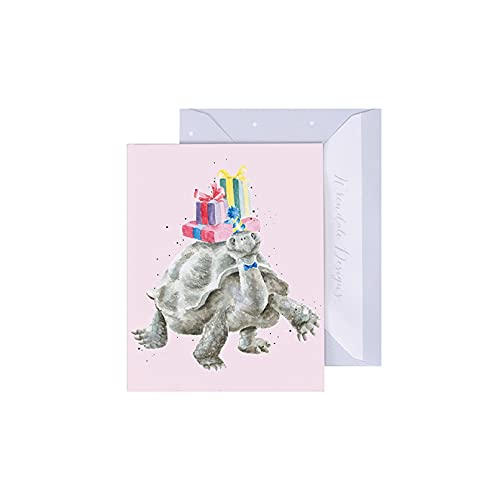 Wrendale - GE108 - Grußkarte, Doppelkarte mit Umschlag, Mini Karte, Nur für dich, Schildkröte, lets chillabrate, 7,5cm x 9cm von Wrendale