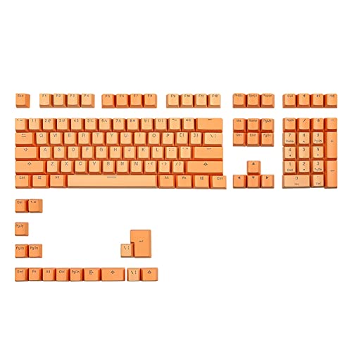 Wresetly 124 Tasten PBT Keycap Translucent Orange Personalisierte Tastenkappen für Cherry MX Switch Mechanische Tastatur von Wresetly