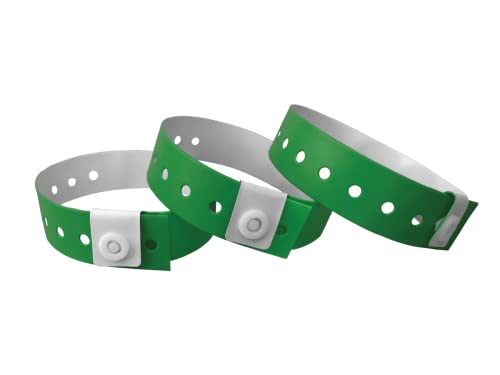 100 Grüne Vinyl/Kunststoff wasserdicht Armbänder - VIP Pool Party Armband für Veranstaltungen von Wrist Magic Studio