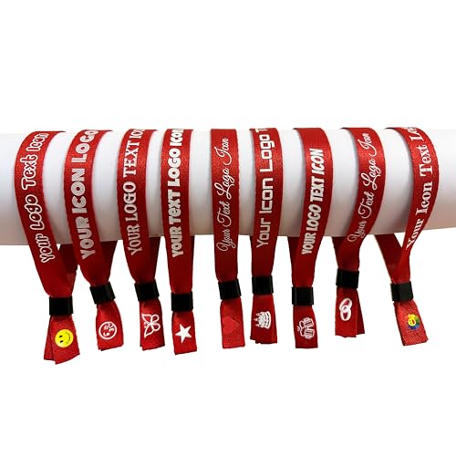 Wrist Magic Studio 100 Rot Personalisiertes Festival Stoff Armbänder – Einlassbänder für Events, Partys & Konzerte, Stoffarmband mit individuellem Druck Wrist Magic Studio 100 Rot Personalisiertes Festival Stoff Armbänder – Einlassbänder für Events, Partys & Konzerte, Stoffarmband mit individuellem Druck von Wrist Magic Studio