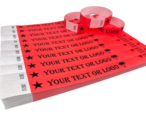 1000 Sonnenfeuer Individuell Bedruckte Tyvek-Armbänder mit Ihrem Personalisierten Text/Logo für veranstaltungen, Partys, Festivals, ID von Wrist Magic Studio