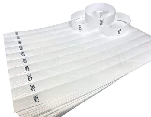 10 Armbänder Weiß Tyvek-Identifikationsarmbänder für Veranstaltungen, Sicherheit, Partys, Festivals von Wrist Magic Studio