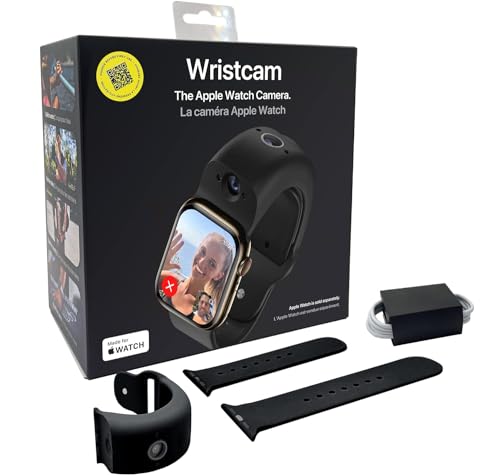 Wristcam, Smart Dual-Camera Band für Apple Watch (Apple MFi Certified), 8MP Sensor, Full HD Video/720P Sport Modus, Pro. Bildstabilisierung, WiFi, IP68 Wasserdicht, Siri Integration von Wristcam
