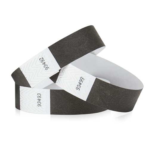 600 Wristco schwarze Tyvek-Armbänder für Events – bequeme, reißfeste Papierarmbänder ID-Armbänder für Konzerte, Festivals, Eintrittsparty-Identifikation 600 Wristco schwarze Tyvek-Armbänder für Events – bequeme, reißfeste Papierarmbänder ID-Armbänder für Konzerte, Festivals, Eintrittsparty-Identifikation von Wristco