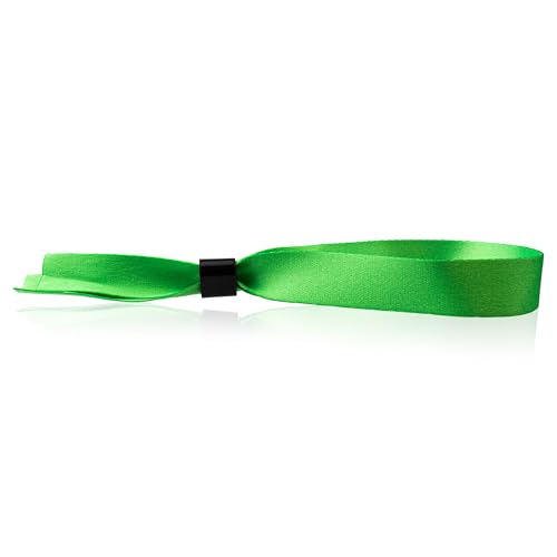 Wristco 100 grüne Stoff-Event-Armbänder - Kunststoffverschluss gegen Übertragung oder Wiederverwendung - Hochwertige Stoffarmbänder für Partyeintritt, Sommercamp, VIP-Identifikation, Getränkekarten-ID Wristco 100 grüne Stoff-Event-Armbänder - Kunststoffverschluss gegen Übertragung oder Wiederverwendung - Hochwertige Stoffarmbänder für Partyeintritt, Sommercamp, VIP-Identifikation, Getränkekarten-ID von Wristco