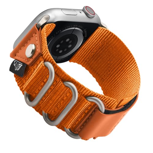 Wristitani Kompatibel mit Apple Watch Armband 49mm 45mm 44mm 42mm 41mm 40mm 38mm, Geflochtenes Nylon Sport Ersatzarmband mit Klettverschluss Design für iWatch Serie Ultra2/Ultra/9/8/7/6/SE/5/4/3/2/1 von Wristitani