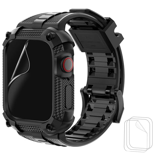 Wristitani kompatibel mit Apple Watch Armband 40mm 44mm 41mm 45mm 49mm Ultra Stoßfest Sport Wassserdicht Armband, Robuste Schutzhülle mit Displayschutz, Ersatzarmband für iWatch Serie 9/8/7/Se/6/5/4 von Wristitani