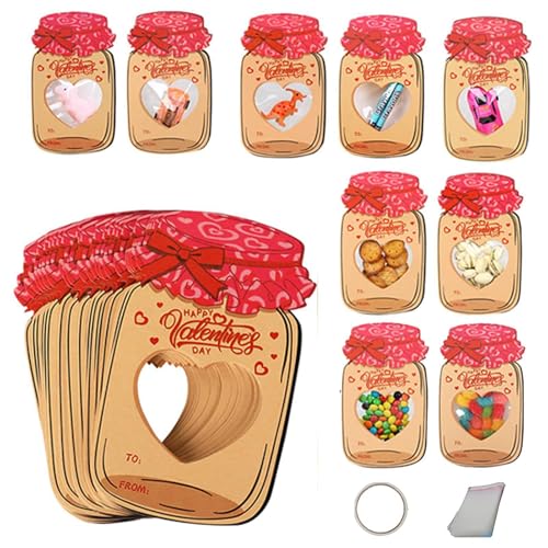 Valentines Day Cards, Colorful Jar Valentine's Day Card, Valentine's Day Card Set for Kids, Romantic Partner Exchange Cards, for Boys Girls Friends Family School, Fun Gift Cards for Celebrations Valentines Day Cards, Colorful Jar Valentine's Day Card, Valentine's Day Card Set for Kids, Romantic Partner Exchange Cards, for Boys Girls Friends Family School, Fun Gift Cards for Celebrations von Wrohto