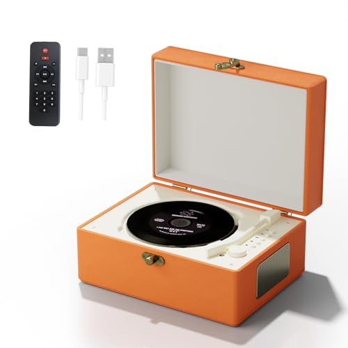 Tragbarer CD-Player mit Fernbedienung, 3600 mAh Akku, Orange von Wrong colors