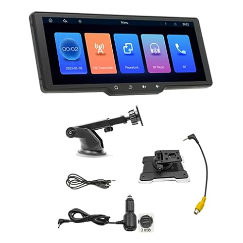 Wrtysully 10,26 Autotouchscreen mit Wireless CarPlay, Android Auto, Tragbares Autoradio, Bluetooth MP5, der Host Ist Langlebig und Schwarz. von Wrtysully