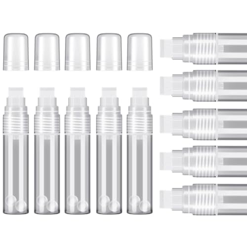 Wrtysully 10er-Pack Lackstifte 15 mm, Leer, Acryl-Permanentmarker, Transparente Acryl-Lackstifte, Nachfüllbarer Markierstift Wrtysully 10er-Pack Lackstifte 15 mm, Leer, Acryl-Permanentmarker, Transparente Acryl-Lackstifte, Nachfüllbarer Markierstift von Wrtysully