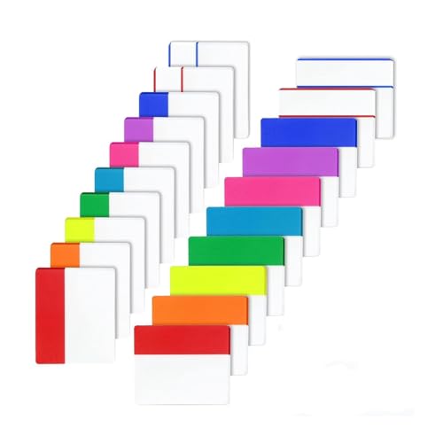 Wrtysully 1200 Stück Register, 5,1 Cm, Selbstklebende Indexregister, Farbige Seitenmarkierungen, Neu Positionierbare Trennregister (60 Sets, 10 Farben) von Wrtysully