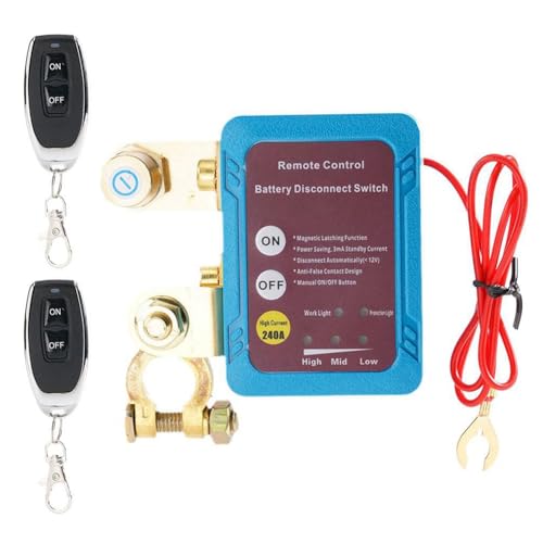 Wrtysully 12V 240A Batterietrennschalter, Automatischer Abschaltschalter, Fernbedienung, Batterieschalter, Automatisch Wrtysully 12V 240A Batterietrennschalter, Automatischer Abschaltschalter, Fernbedienung, Batterieschalter, Automatisch von Wrtysully