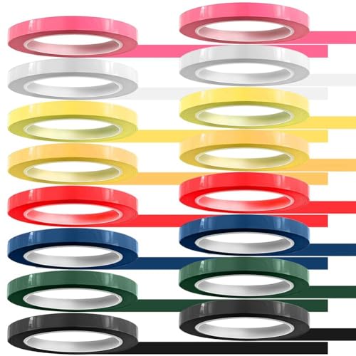 Wrtysully 16 Rollen Autoklav-Klebeband Zur Instrumentenkennzeichnung, 216 Fuß/LX 0,4 /B Farben Autoklav-Klebeband – Autoklavierbar bei 270 °F (8 Farben) von Wrtysully