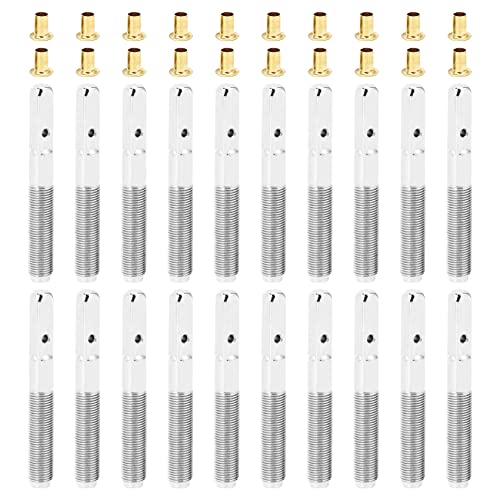 Wrtysully 20 StüCk Leier Harfe Stimmen NäGel mit 20 StüCk Nieten Set für Leier Harfe Klein Harfe Musikalisch Saiten Instrument von Wrtysully