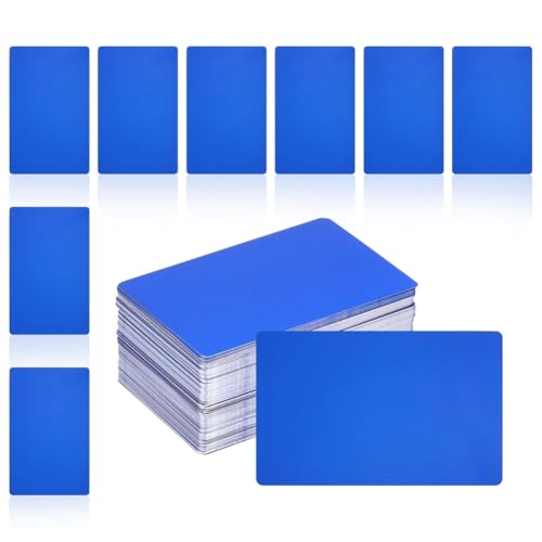 Wrtysully 200 Stück Visitenkartenrohlinge Aus Metall, 1/64, 3,4 X 2, Aluminium, Lasergravurmaterial, Einzigartige Karten, Dunkelblau Wrtysully 200 Stück Visitenkartenrohlinge Aus Metall, 1/64, 3,4 X 2, Aluminium, Lasergravurmaterial, Einzigartige Karten, Dunkelblau von Wrtysully