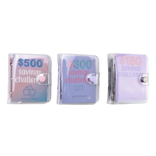 Wrtysully 3-Teiliges Mini-Binder-Challenge-Set Wie Dargestellt PVC-Budget-Umschlagbrieftasche Budgetbinder-Notizbuch Budget. Wrtysully 3-Teiliges Mini-Binder-Challenge-Set Wie Dargestellt PVC-Budget-Umschlagbrieftasche Budgetbinder-Notizbuch Budget. von Wrtysully