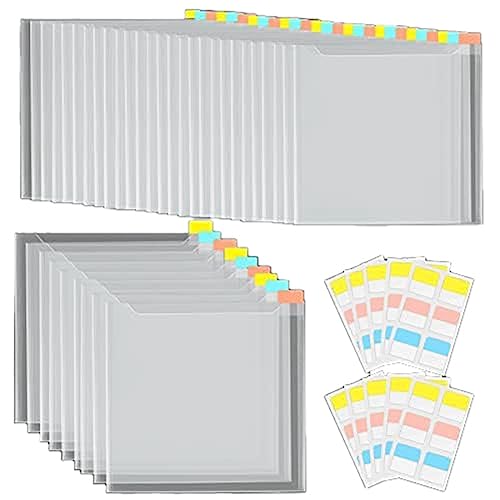 Wrtysully 36-Teilige Scrapbook-Papieraufbewahrung mit 60 Selbstklebenden Registerreitern für die Aufbewahrung Von 12,6 X 13 Großen Scrapbook-Papieren von Wrtysully