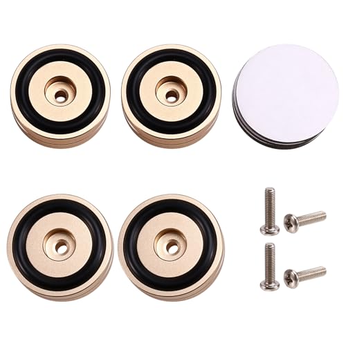 Wrtysully 4 Stück HiFi-Plattenspieler-Isolationsfüße, Ständer, Lautsprecher, Spikes, Audio-Pads, für Verstärker/Lautsprecher/Plattenspieler, 40 X 15 Mm, Gold Wrtysully 4 Stück HiFi-Plattenspieler-Isolationsfüße, Ständer, Lautsprecher, Spikes, Audio-Pads, für Verstärker/Lautsprecher/Plattenspieler, 40 X 15 Mm, Gold von Wrtysully