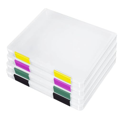 Wrtysully 4 Stück Tragbare Projekthülle für A4-Dateien, Tragbare A4-Aktenbox Aus Kunststoff, Aufbewahrungsbox für Scrapbook-Papier für Briefpapier im Format 8,5 X 11, Langlebig Wrtysully 4 Stück Tragbare Projekthülle für A4-Dateien, Tragbare A4-Aktenbox Aus Kunststoff, Aufbewahrungsbox für Scrapbook-Papier für Briefpapier im Format 8,5 X 11, Langlebig von Wrtysully