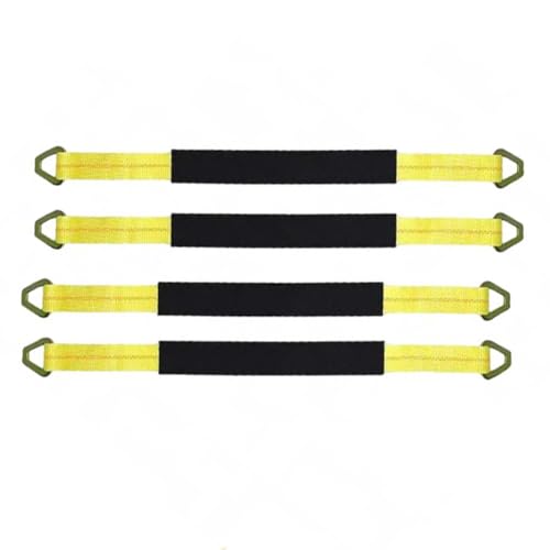 Wrtysully 4er-Pack 24x2 Achsgurte mit Schutzhülle und D-Ring Zur Sicherung Beim Autotransport, Achsspanngurte von Wrtysully