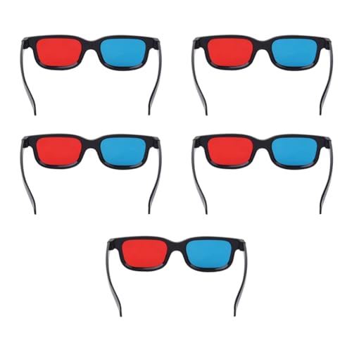 Wrtysully 5 Stück Schwarzer Rahmen Rot Blau 3D-Brille 3D-Dimensional Heimkino-Brille für Dimensional Anaglyph Movie TV Game Video Wrtysully 5 Stück Schwarzer Rahmen Rot Blau 3D-Brille 3D-Dimensional Heimkino-Brille für Dimensional Anaglyph Movie TV Game Video von Wrtysully