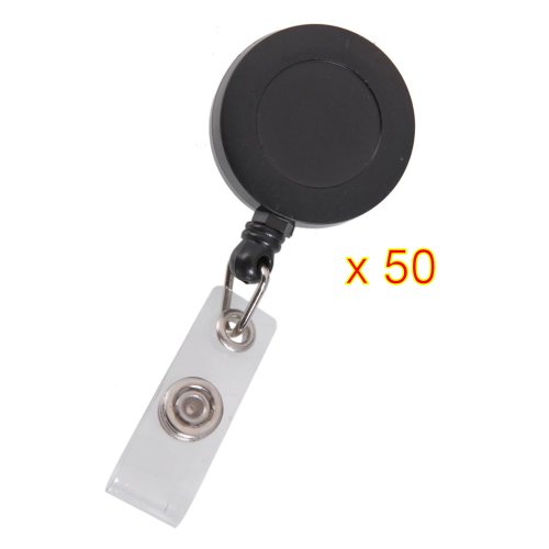 Wrtysully 50 Stk. Schwarze einziehbare Abzeichenbandspule mit Guertelclip fuer Kartenhalter Wrtysully 50 Stk. Schwarze einziehbare Abzeichenbandspule mit Guertelclip fuer Kartenhalter von Wrtysully