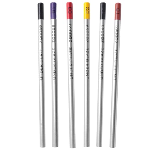 Wrtysully 6 Stück Unterglasur-Stifte, für Töpferei, Unterglasur-Stift Präzisions-Unterglasur-Stift für Töpferei von Wrtysully