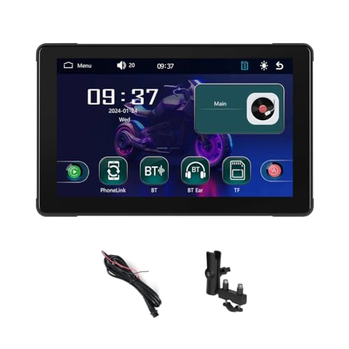Wrtysully 7 Tragbares Motorrad-GPS-Navigationssystem, Wasserdichter Carplay-Bildschirm, Kabelloser Android-Auto-Motorrad-Monitor Wrtysully 7 Tragbares Motorrad-GPS-Navigationssystem, Wasserdichter Carplay-Bildschirm, Kabelloser Android-Auto-Motorrad-Monitor von Wrtysully