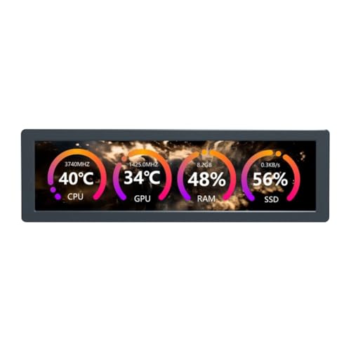 Wrtysully 8,8-USB-Monitor 1920 X 480 PC-Gehäuse Sekundärbildschirm Desktop RGB-Umgebungsbildschirm, IPS-Panel, Typ-C-Schnittstelle Weltraum Wrtysully 8,8-USB-Monitor 1920 X 480 PC-Gehäuse Sekundärbildschirm Desktop RGB-Umgebungsbildschirm, IPS-Panel, Typ-C-Schnittstelle Weltraum von Wrtysully