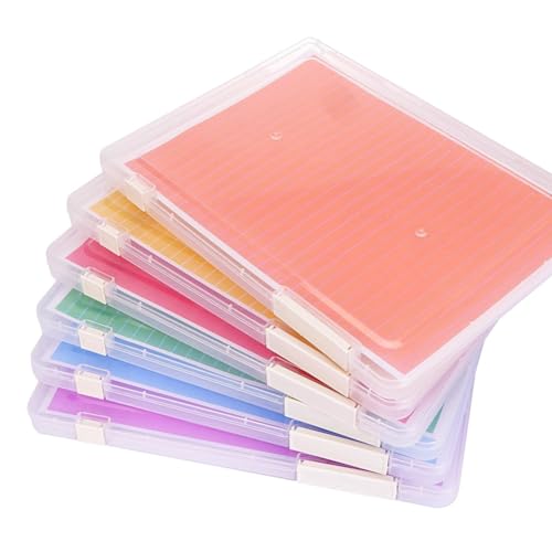 Wrtysully Aktenaufbewahrungsbox Aus Kunststoff, 6er-Pack A4-Papieraufbewahrungsboxen mit Arten Von Etiketten für Briefpapier im Format 8,5 X 11 von Wrtysully