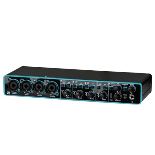 Wrtysully Audio-Interface, Soundkarte, Professionelles USB-Interface, Studio-Aufnahme mit Mikrofon-Vorverstärker für Musikinstrumente von Wrtysully