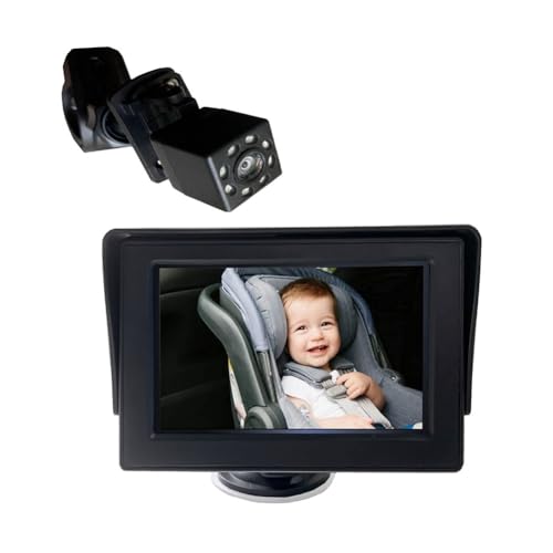 Wrtysully Baby-Autokamera, Baby-Auto-Rückspiegel, 4,3-Baby-Automonitor, Baby-Autositz-Rückspiegelkamera, Baby Beobachten Wrtysully Baby-Autokamera, Baby-Auto-Rückspiegel, 4,3-Baby-Automonitor, Baby-Autositz-Rückspiegelkamera, Baby Beobachten von Wrtysully