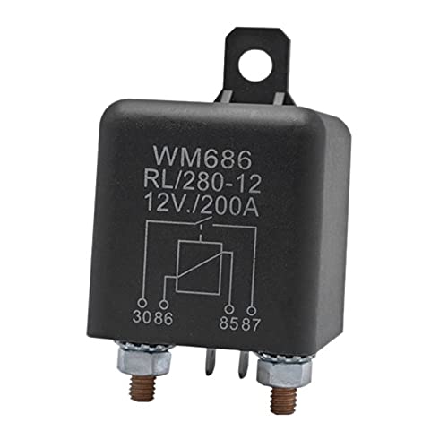 Wrtysully Batterietrennrelais 12V 4-Pin WM686 Startrelais Auto ein/AUS-Schalter SchließEr Relais RL/280 200A von Wrtysully