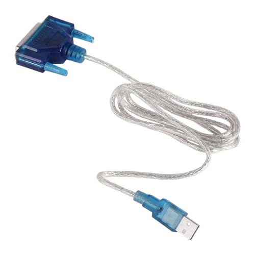 Wrtysully Blaues Adapter-Kabel von USB-Stecker zu Printer DB25 25-poliger paralleler Anschluss von Wrtysully